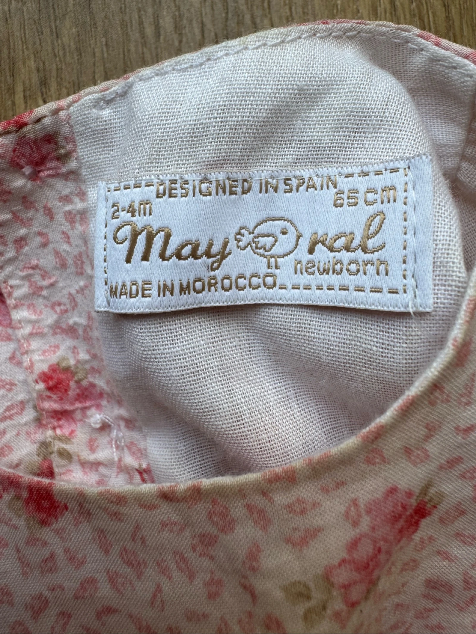 Mayoral vestido de bebé rosa com flores – photo 3